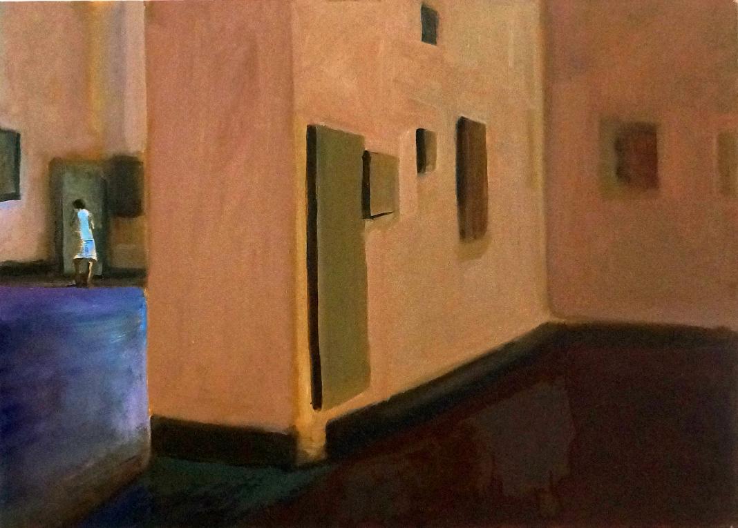 Donna in azzurro_olio su tela_50x70cm_2025