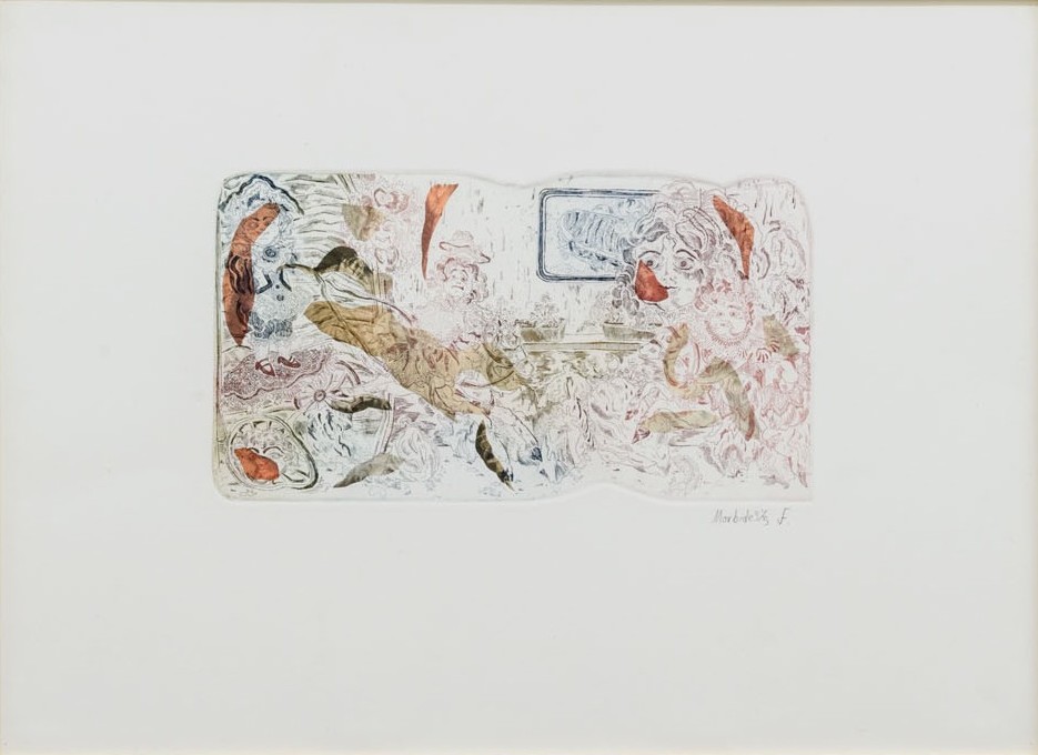 Flora Villaumie, Morbide 3. Images gluant, repoussant et précieux, acquaforte e chine-collé, lastra 15×25 cm, carta 35×55 cm, 1 di 5, 2025