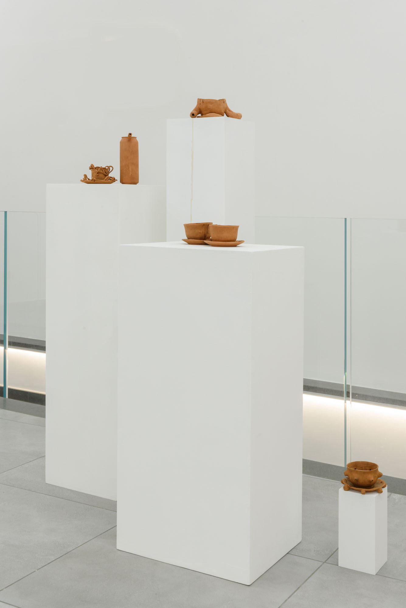 Zoe Pelikan, out of touch, n.19, n.20, n.26, n.27, n.29, n.7, You don’t mind sharing a cup, terracotta, caffe, 2023