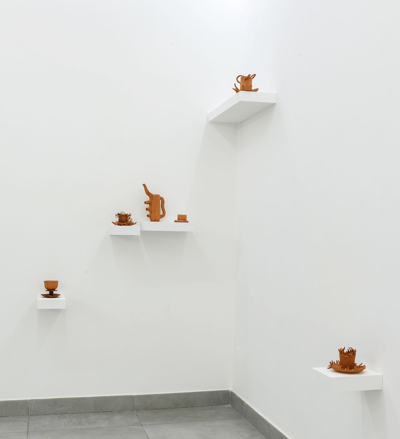 Zoe Pelikan, out of touch, n.3, n.23, n.2, n.27, n.1, n.17, Is that hair in my cup, terracotta, caffe, 2023