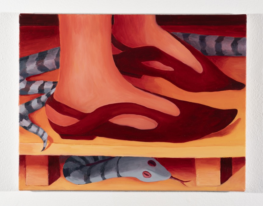 Anna Capolupo_Chiara dei serpenti, olio su tela, 35x45 cm, 2024