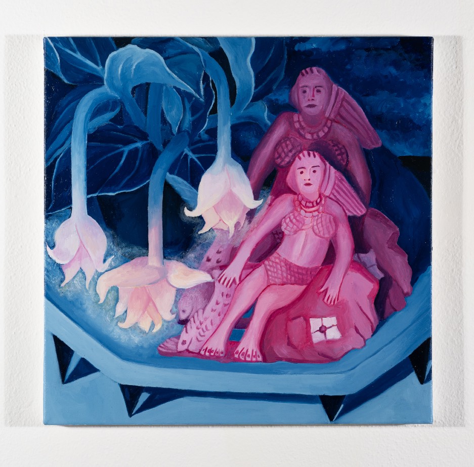 Anna Capolupo_Le pescatrici, olio su tela, 40x40 cm, 2024